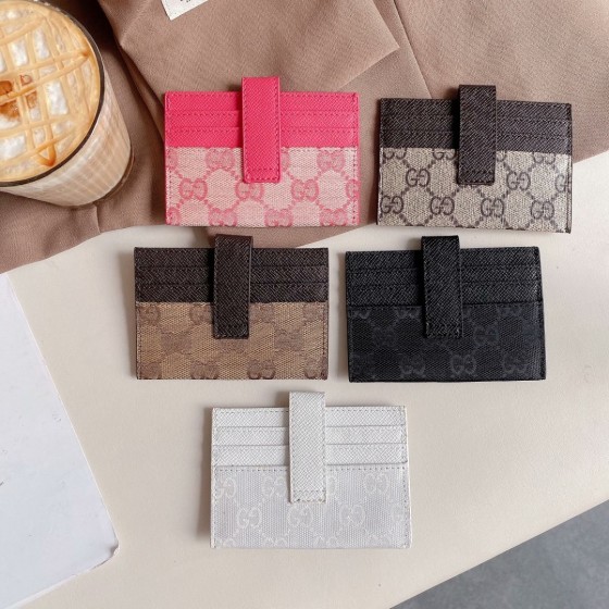 Fashion Leather Card Holder Storage Bank Credit Cash Card ID Card Passport Holders Bag Organizer Case Wallet Pocket Purse